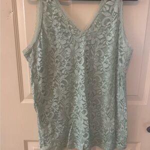 Torrid Light Green Lace Camisole
